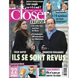 CLOSER n°453 14/02/2014  Julie Gayet & François Hollande/ les Obama/ Angelina Jolie/ Julia Roberts/ Quinquas sexy