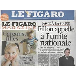 LE FIGARO n°20854 20/08/2011 La tribune de Fillon/ Les Kurdes bombardés en Irak/ Tablettes et PC/ Lagerfeld/ Disney/ Michel Delpech