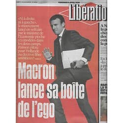 LIBERATION n°10848 08/04/2016  Macron lance En marche!/ Abattoirs/ Islande & Panama Papers