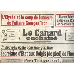 LE CANARD ENCHAINE n°4727 01/06/2011  Nouveau poste pour Georges Tron/ France Télévisions