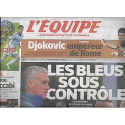 L'EQUIPE n°21855 19/05/2014  Les Bleus sous contrôle/ Djokovic/ Hazard/ Boris Diaw/ Castres/ Vicaut/ Marquez