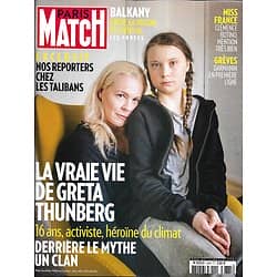 PARIS MATCH n°3685 19/12/2019  Greta Thunberg héroïne du climat/ Exclu: chez les talibans/ Miss France 2020/ Lagerfeld par Jondeau