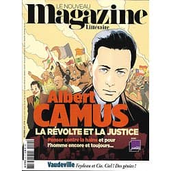 LE NOUVEAU MAGAZINE LITTERAIRE n°24 décembre 2019  Albert Camus, la révolte et la justice/ Vaudeville/ Huysmans/ Zadie Smith/ Don Winslow