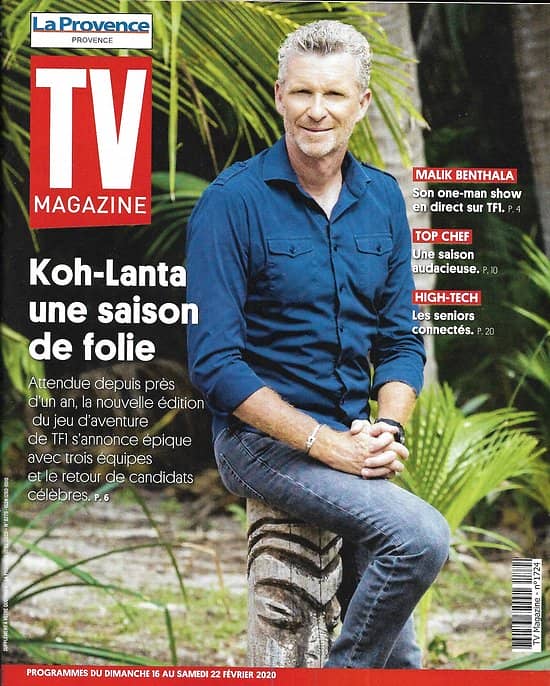 TV MAGAZINE 16/02/2020 n°1724  "Koh-Lanta" une saison de folie/ Denis Brogniart/ "Top Chef"/ Seniors connectés/ Malik Bentalha