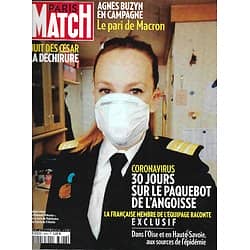 PARIS MATCH n°3696 05/03/2020  Coronavirus: le paquebot de l'angoisse/ Nuit des César: la déchirure/ Buzyn en campagne