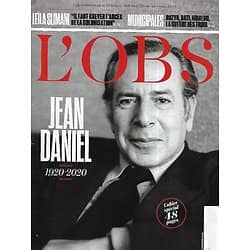 L'OBS n°2886 27/02/2020  Jean Daniel 1920-2020/ Leïla Slimani/ Municipales de Paris/ Uber/ Steve Bannon/ Spécial placements