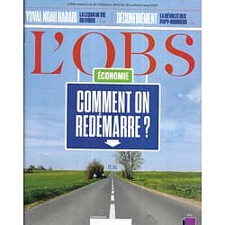 L'OBS n°2895 30/04/2020  Economie: Comment on redémarre?/ Révolte des papy-boomers/ Fièvre sociale à Saint-Denis/ Classiques revisités par les écrivains confinés