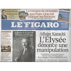 LE FIGARO n°20883 23/09/2011  Affaire Karachi/ Relativité d'Einstein/ Crise/ PDG d'Airbus/ Enfants syriens