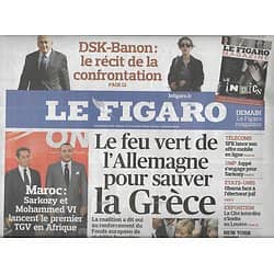 LE FIGARO n°20889 30/09/2011  Sauver la Grèce/ Obama/ DSK & Banon/ TGV Afrique/ Empereurs chinois/ Système D santé