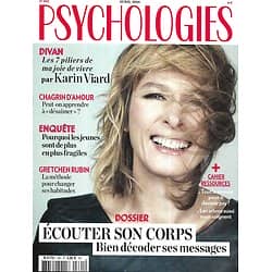 PSYCHOLOGIES n°361 avril 2016  Karin Viard/ Ecouter son corps/ Chagrin d'amour/ Habitudes
