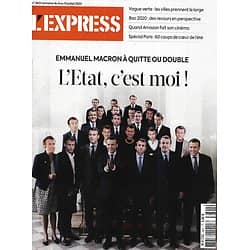 L'EXPRESS n°3601 09/07/2020  Macron: l'Etat,c'est lui!/ Vague verte en France/ Spécial Paris/ Amazonie/ Commerce français/ Thompson