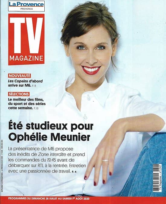 TV MAGAZINE 26/07/2020 n°1747  Ophélie Meunier/ "Les copains d'abord"/ Jeux/ Programmes