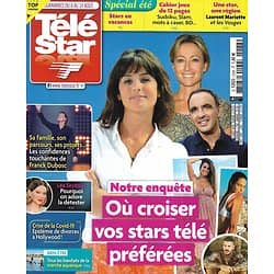 TELE STAR n°2288 08/08/2020  Où croiser vos stars télé cet été?/ Franck Dubosc/ Léa Seydoux/ Patrick Swayze/ Laurent Mariotte