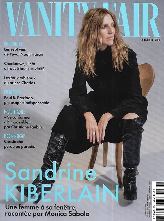 VANITY FAIR n°80 juin-juillet 2020  Sandrine Kiberlain/ Christophe/ Checknews/ Paul B.Preciado/ Yuval Noah Harari