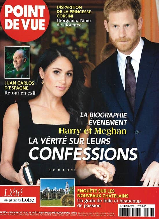 POINT DE VUE n°3756 12/07/2020  Harry & Meghan: la vérité sur leurs confessions/ Les nouveaux châtelains/ Juan Carlos, retour en exil