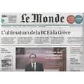 LE MONDE n°21790 06/02/2015  Ultimatum de la BCE à la Gréce/ La conférence de Hollande/ Menaces contre l'Europe/ Eleanor Catton