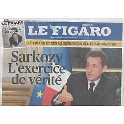 LE FIGARO n°20913 28/10/2011  Sarkozy: l'exercice de vérité/ Chanteuses: la relève/ Bolchoï/ Design, sauveur du monde/ Un accord pour l'Europe