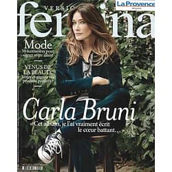 VERSION FEMINA n°966 05/10/2020  Carla Bruni/ Spécial accessoires/ Salariés aidants/ cap sur la Sicile/ Spécial teint