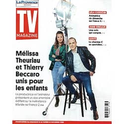 TV MAGAZINE 15/11/2020 n°1763  Mélissa Theuriau & Thierry Beccaro unis pour les enfants/ Leïla Kaddour/ Anne Sinclair/ "Bodyguard"