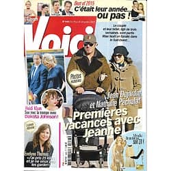 VOICI n°1468 25/12/2015  Jean Dujardin & Nathalie Péchalat/ Heidi Klum/ Cate Blanchett/ Best of 2015