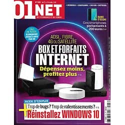 01 NET MAGAZINE n°938 07/10/2020  Box & forfaits Internet/ réinstaller Windows 10/ Palmarès high-tech