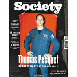 SOCIETY n°152 25/03/2021  Thomas Pesquet, entretien stratosphérique/ Qui arrivera en premier sur Mars?/ Le gourou du cru/ L'accident de chasse