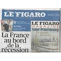 LE FIGARO n°20955 16/12/2011  La France au bord de la récession/ Chirac condamné/ Ténors: la relève est là/ Tests ADN/ Ecoles de commerce