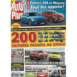 AUTO PLUS n°1689 15/01/2021  Essais: 200 voitures passées au crible/ Citroën C4 vs VW Golf/ Futures Peugeot 308 & Mégane