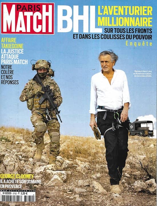 PARIS MATCH n°3762 10/06/2021  Bernard-Henri Levy, l'aventurier millionnaire/ Affaire Takieddine/ Les Clooney en Provence/ Kendji Girac au galop/ Meghan & Harry: le bébé de la paix