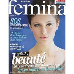 VERSION FEMINA n°653 6 06/10/2014  Spécial beauté/ Ben Affleck/ Mode: le jacquard/ Travail & couple/ L'hyperacousie