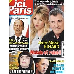 ICI PARIS n°3936 09/12/2020  Jean-Marie Bigard/ Valéry Giscard D'Estaing/ Mireille Mathieu/ Gad Elmaleh/ Diana/ Miss France/ Sophia Loren