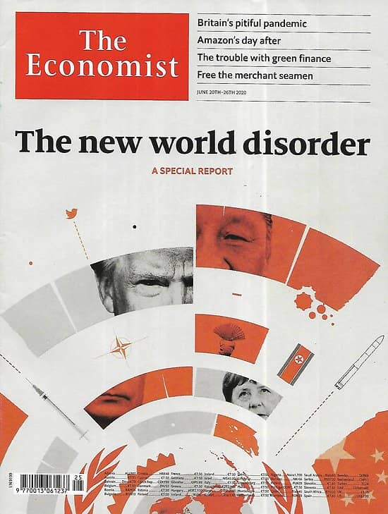 THE ECONOMIST Vol.435 n°9199 20/06/2020  The new world disorder, a special report/ Britain's pitiful pandemic/ Amazon's day after/ Green investing/ Pandemic and wars