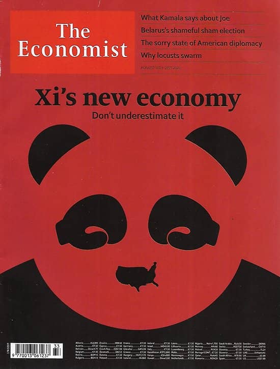 THE ECONOMIST vol.436 n°9207 15/08/2020  Xi's new economy, don't underestimate it/ The sorry state of American diplomacy/ Minimum wages