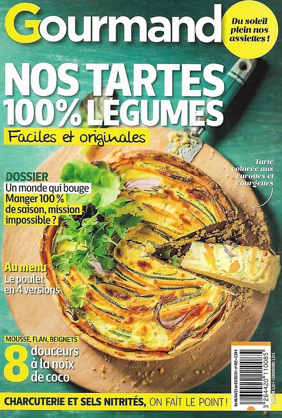 GOURMAND n°465 06/04/2021  Nos tartes 100% légumes/ Manger 100% de saison/ Le poulet en 4 versions/ Douceurs à la noix de coco