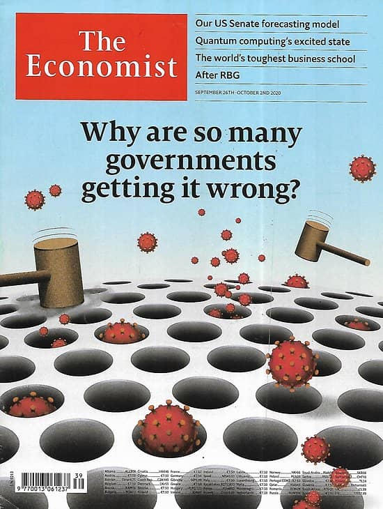 THE ECONOMIST Vol.436 n°9213 26/09/2020  The Pandemic: Why are so many governments getting it wrong?