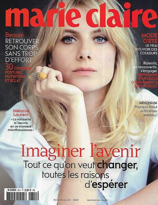 MARIE CLAIRE n°814 juin-juillet 2020  Mélanie Laurent/ Imaginer l'avenir/ Le tabou de la ménopause/ Mode d'été/ Bien dans son corps