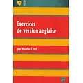 "Exercices de version anglaise" Nicolas Carel/ PUF/ Livre poche