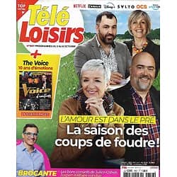 TELE LOISIRS n°1857 02/10/2021  "L'amour est dans le pré"/ "The Voice" 10 ans d'émotions/ Brocante, avec Julien Cohen