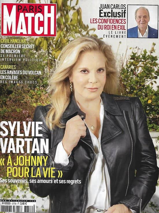 PARIS MATCH n°3778 30/09/2021  Sylvie Vartan: à Johnny pour la vie/ Exclusif: Juan Carlos/ Canaries: le volcan en colère