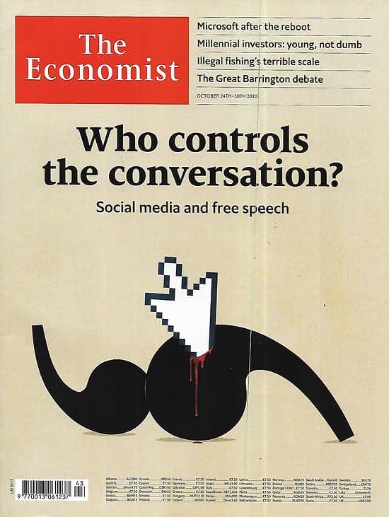 THE ECONOMIST Vol.437 n°9217 24/10/2020  Who controls the conversation? Social media and free speech