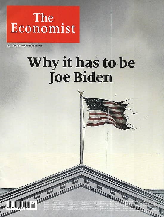 THE ECONOMIST Vol.437 n°9218  31/10/2020  Why it has to be Joe Biden/ The Trump audit/ Birth rates and the pandemic/ Climate change and innovation