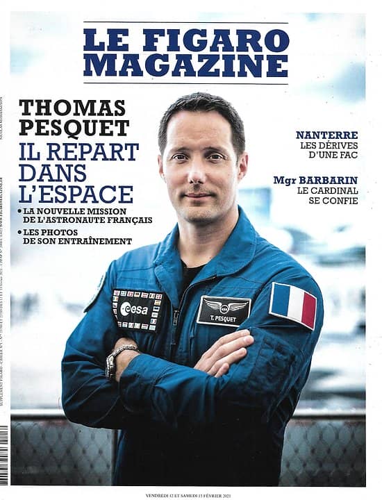 LE FIGARO MAGAZINE n°23788 12/02/2021  Thomas Pesquet repart dans l'espace/ Volcans sous-marins/ Mgr Barbarin, confidences