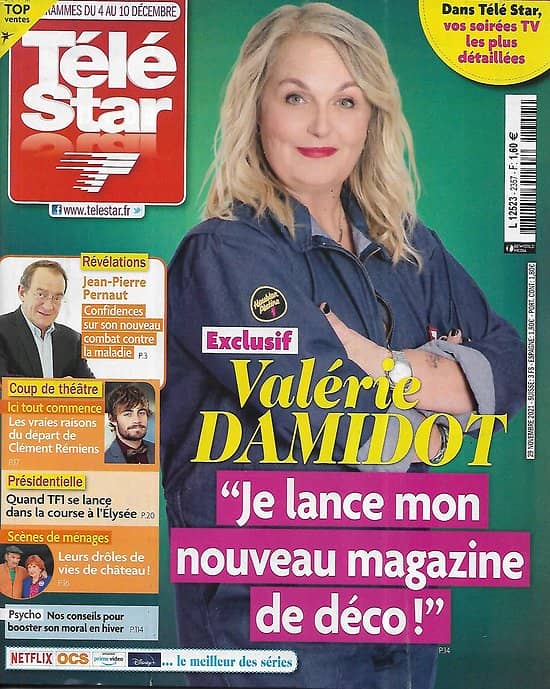 TELE STAR n°2357 04/12/2021  Valérie Damidot/ Clément Rémiens/ Jean-Pierre Pernaut/ "Scènes de ménage"/ Denzel Washington