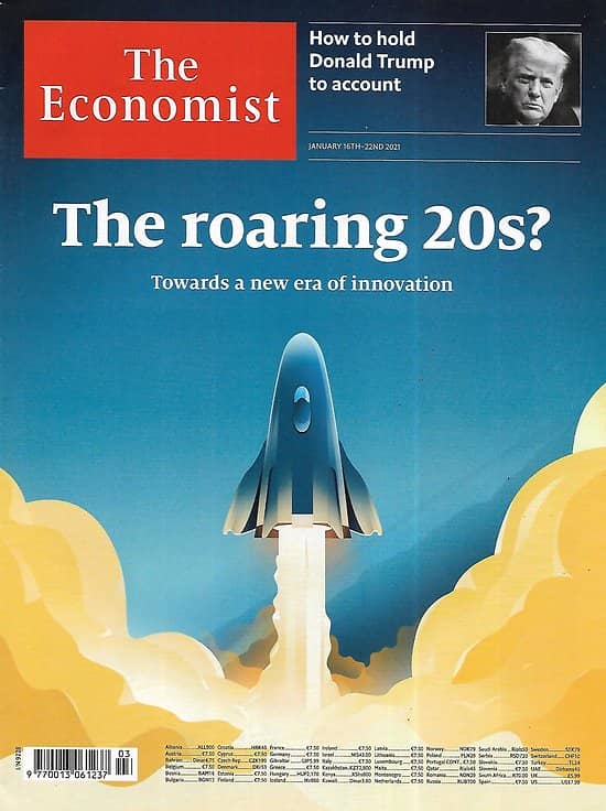 THE ECONOMIST Vol.438 n°9228 16/01/2021 The roaring 20's? A new era of innovation/ How to hold Trump to account/ Democracy and the mob