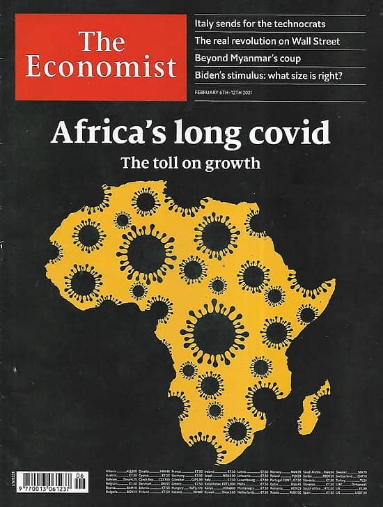 THE ECONOMIST Vol.438 n°9231 06/02/2021  Africa's long covid/ Nightclubs' future/ Myanmar's coup/ Making vaccines/ Retail investing