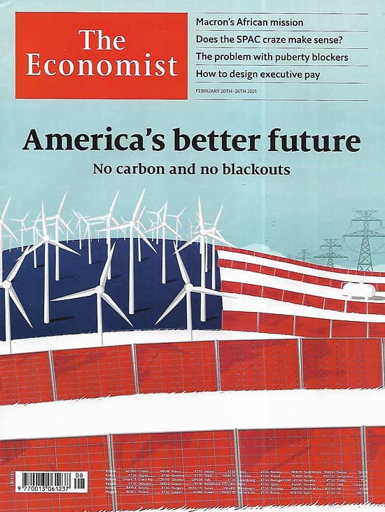 THE ECONOMIST Vol.438 n°9233  20/02/2021  America's better future: no carbon and no blackouts/ Human contact's importance/ SPAC invasion/ France's Sahel war
