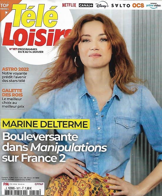 TELE LOISIRS n°1871 08/01/2022  Marine Delterme/ Molière/ Bacri/ Fictions françaises/ Astro de stars