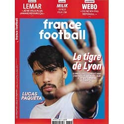 FRANCE FOOTBALL n°3889 26/01/2021  Lucas Paqueta, le tigre de Lyon/ Thomas Lemar/ Milik- OM/ Focus: USA/ PSG-Basaksehir