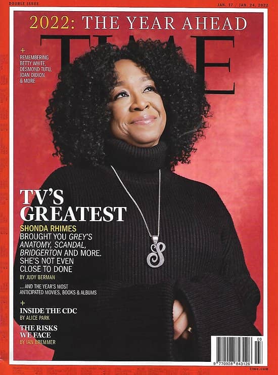 TIME VOL.199 1&2 17/01/2022  Shonda Rhimes, the visionary/ Tv's greatest/ 2022: The year ahead/ Inside the CDC