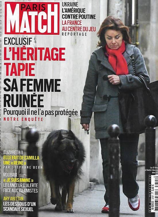 PARIS MATCH n°3797 10/02/2022  L'héritage Tapie: sa femme ruinée/ Ukraine: l'Amérique contre Poutine/ Elizabeth II, le jubilé de platine/ Monica Vitti, une étoile s'éteint